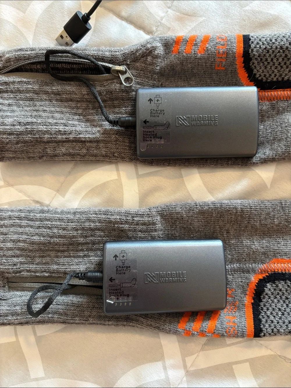 Mobile Warming Merino Wool Heated Socks